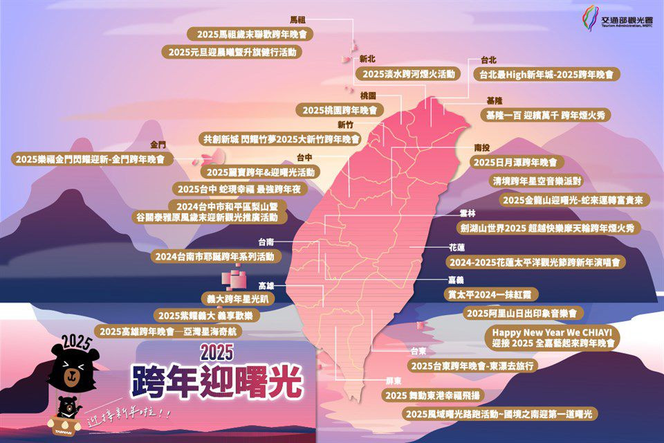 全臺跨年趣 迎接2025第一道曙光